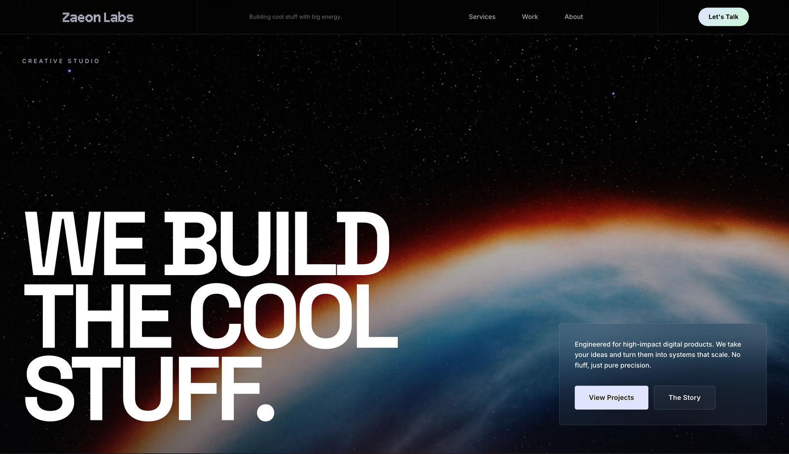 final shipped homepage